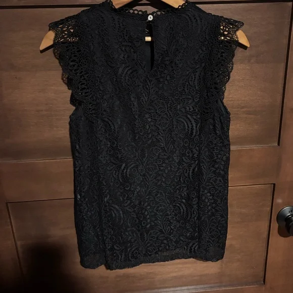 Cable & Gauge Black Lace Mini Dress - Picture 3 of 4